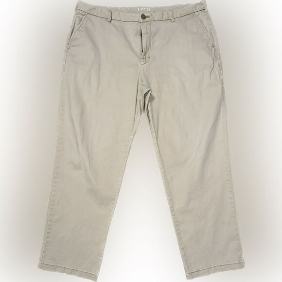 AMERICAN CHINO FLAT-FRONT STRAIGHT FIT PANT - KHAKI - Picture 1 of 2